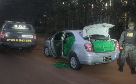DOF captura foragido na MS-289 com carro lotado e mais de 1 tonelada de maconha