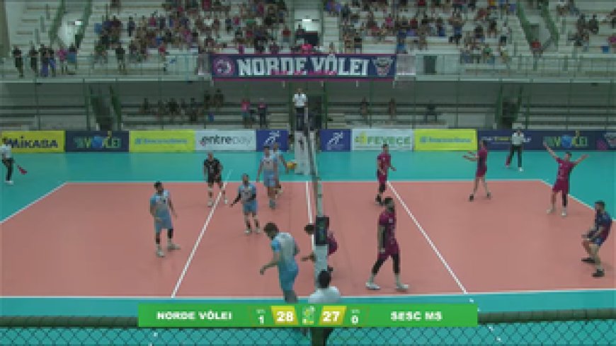 Sesc MS Vôlei perde por 3 a 0 em Fortaleza e segue em situação delicada na Superliga B