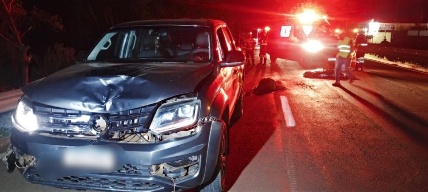 Pedestre morre atropelado na BR-163, na saída de Dourados para Caarapó