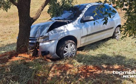 Motorista Passa Mal e Bate em Árvore na BR-163
