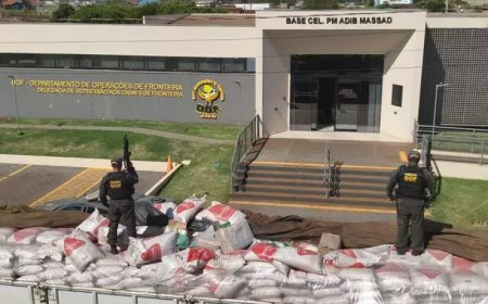 Carga de açúcar escondia R$ 2,4 milhões em maconha apreendida