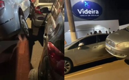 Acidente Inusitado em Dourados: Carro 'Sobe' em Veículo Estacionado