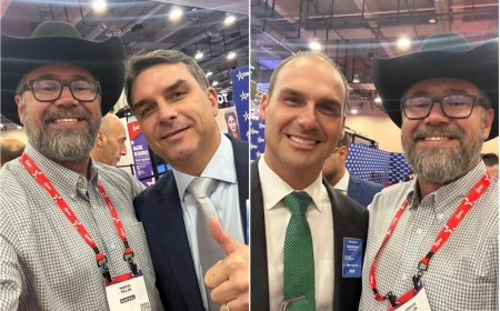 Pollon se encontra com Flávio Bolsonaro nos EUA