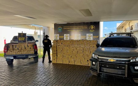 DOF apreende 2,1 toneladas de maconha em Hilux e prejuízo ao crime chega a R$ 4,5 milhões