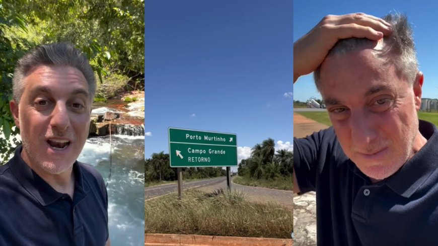 Luciano Huck faz check-in em outra cidade de MS e comenta viagem: ‘Não vim a passeio’