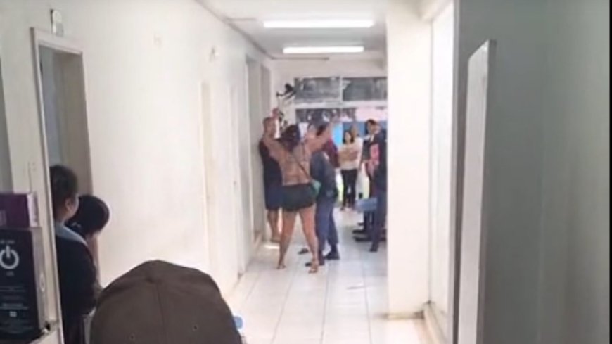 Vídeo: Guarda Municipal dá soco em mulher durante confusão na UPA Leblon