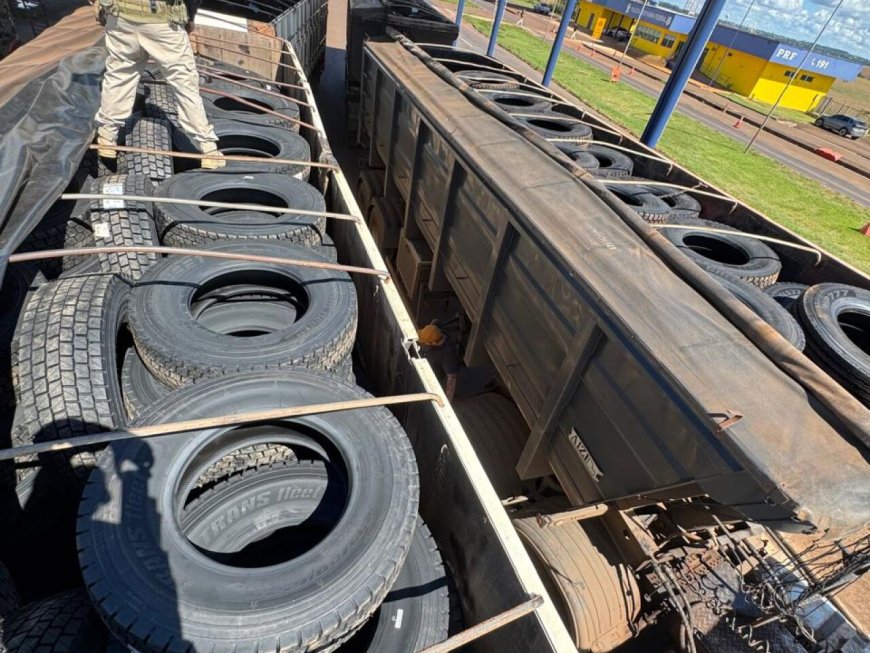 Dupla é Presa com Mais de R$ 1 Milhão em Pneus Contrabandeados