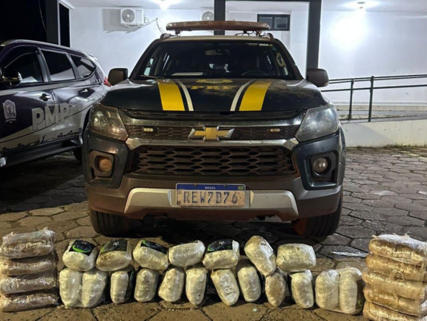 Boliviano preso com 33 quilos de drogas em ônibus na BR-262