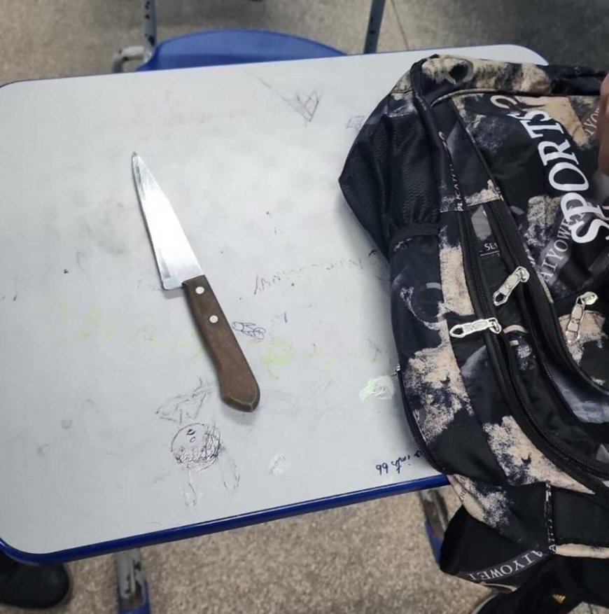 Adolescente de 13 Anos Apreendido com Faca Dentro de Escola em Naviraí