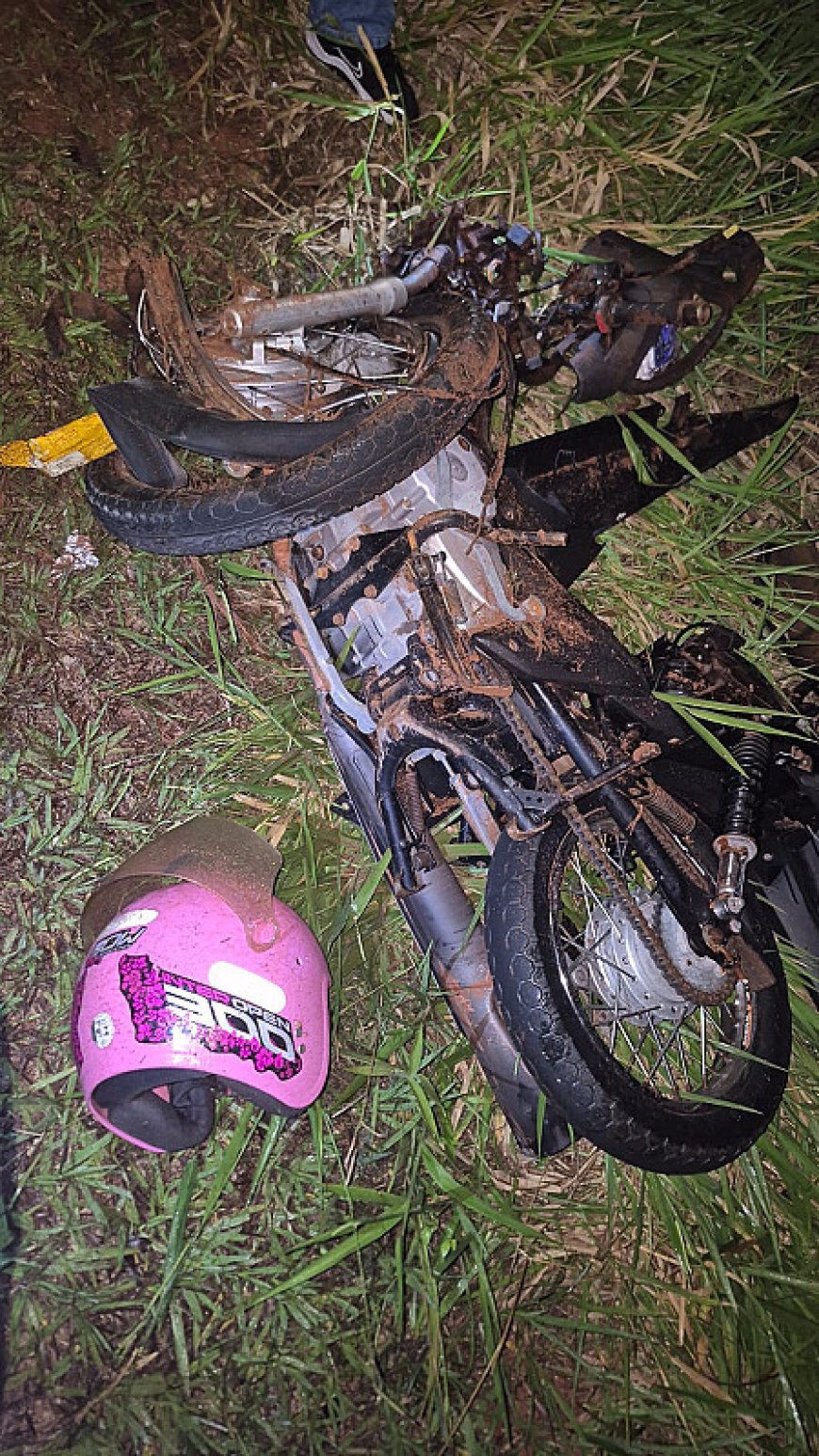 Morte em colisão lateral entre moto e veículo em Itaquiraí