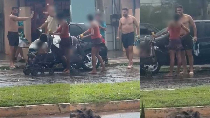 Vice-Prefeito de Rochedo é Flagrado Xingando Mulher com Bebê