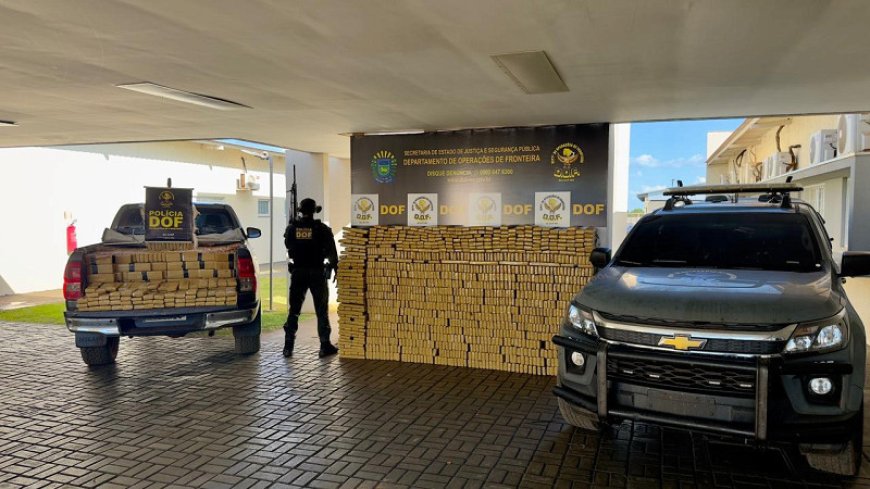 DOF apreende 2,1 toneladas de maconha em Hilux e prejuízo ao crime chega a R$ 4,5 milhões