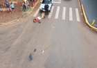 Motociclista avança 'Pare' e fica gravemente ferido em acidente em Dourados