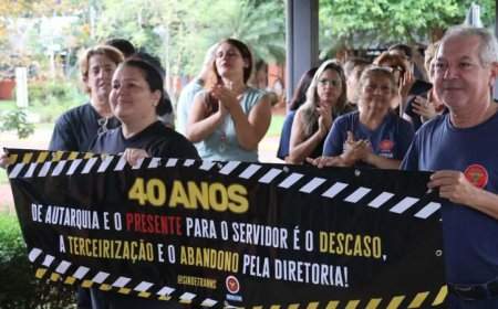 Servidores do Detran-MS Param em Protesto