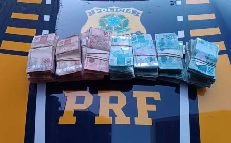 PRF apreende 84 kg de cocaína e R$ 195 mil em caminhão na BR-262