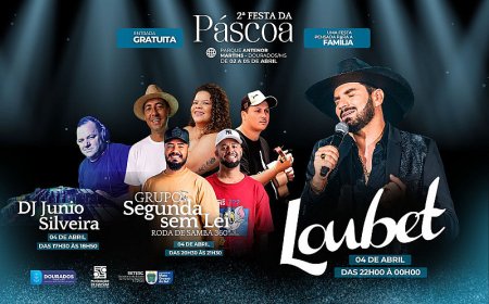 Loubet e Grupo Segunda Sem Lei Animam a Festa da Páscoa em Dourados