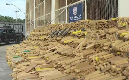 Polícia Militar apreende três toneladas de drogas e armas na Maré, Rio de Janeiro