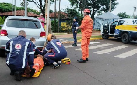 Motociclista em Estado Grave Após Colisão com Carro