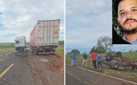 Corretor de MS morre em colisão violenta com carreta em rodovia de Goiás