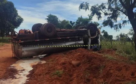 Caminhoneiro morre após acidente com caminhão carregado de leite Região da Casa Verde