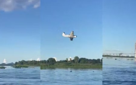 Avião do prefeito de Porto Murtinho é flagrado fazendo manobra perigosa