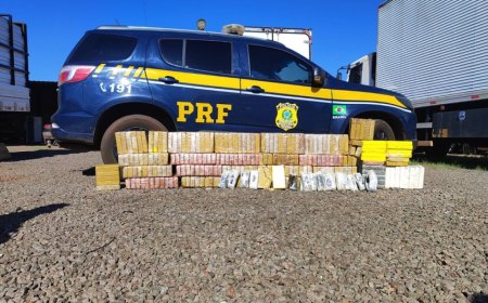 Carga com 250 kg de cocaína é encontrada em caminhão de sucata de ferro