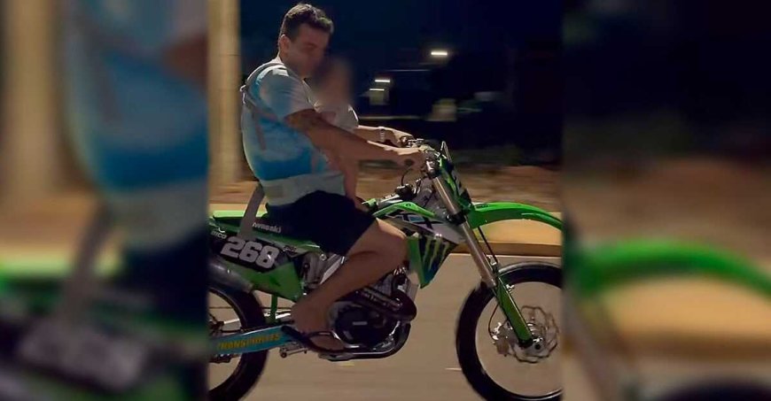 Secretário de Ivinhema Flagrado sem Capacete e com Criança na Moto