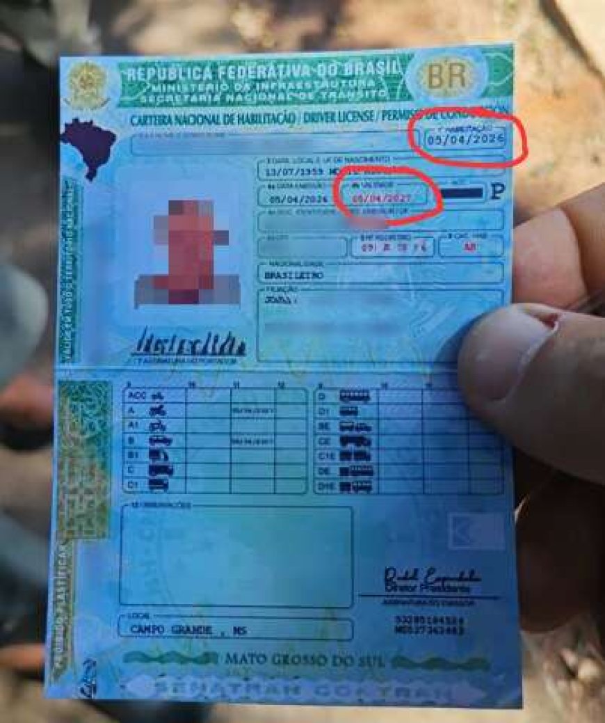 Idoso é preso por apresentar CNH falsa com erro grotesco