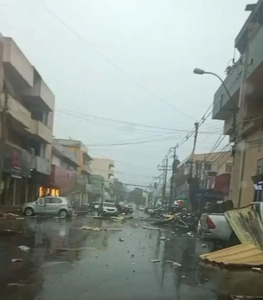 Temporal destrói região de fronteira em Pedro Juan
