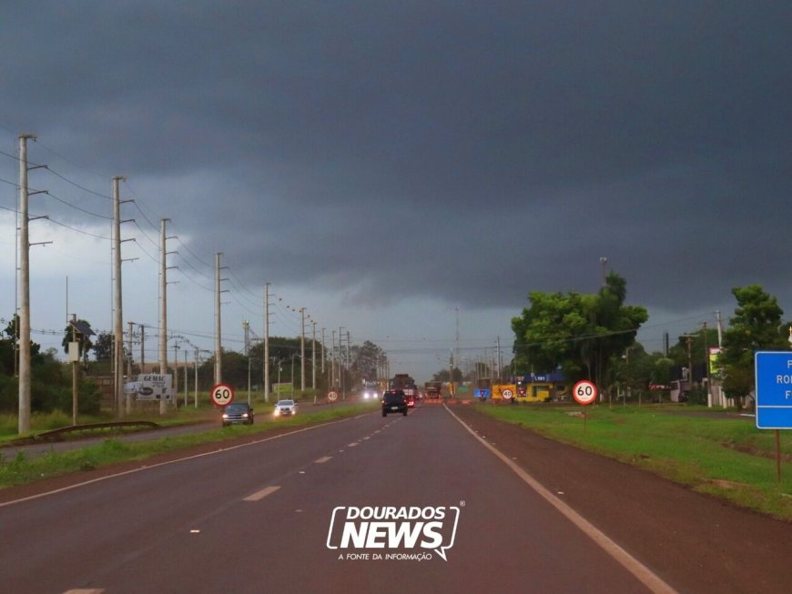 Alerta de Tempestade: Chuva Forte e Ventos Intensos em Dourados
