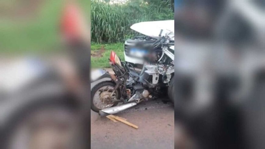 Motociclista morre em colisão frontal com caminhonete na BR-163