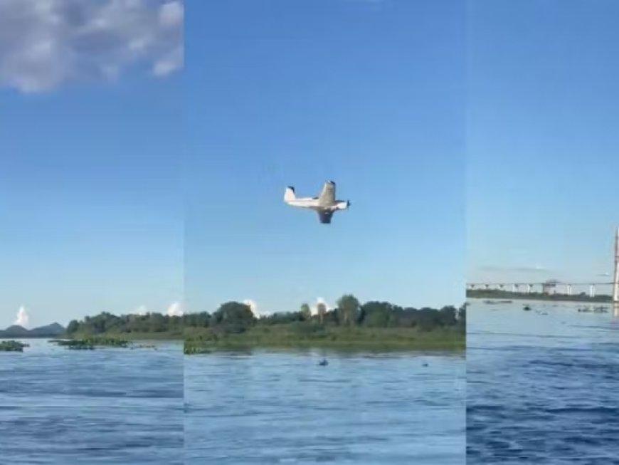 Avião do prefeito de Porto Murtinho é flagrado fazendo manobra perigosa