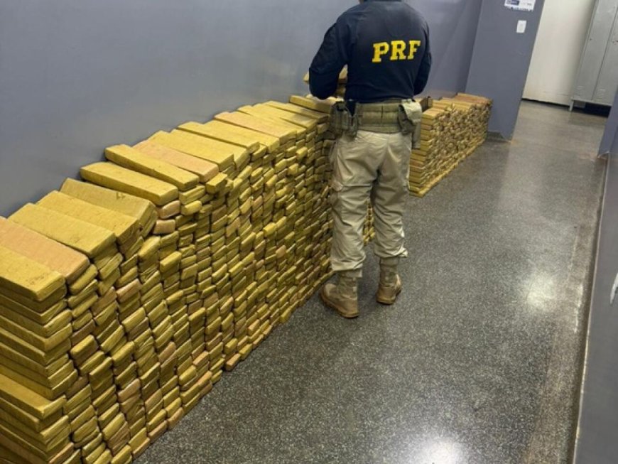 Quase uma tonelada de maconha é apreendida após perseguição e capotamento na BR-060