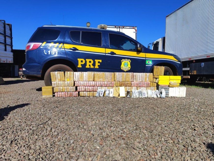 Carga com 250 kg de cocaína é encontrada em caminhão de sucata de ferro