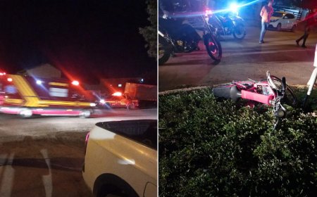 Acidente com caminhonete e bicicleta elétrica deixa adolescente ferido em Bonito