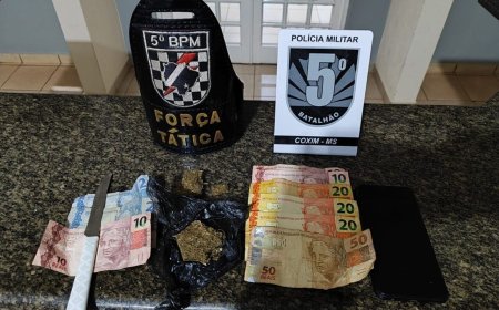 Jovem de 21 anos é preso por tráfico de drogas em Coxim