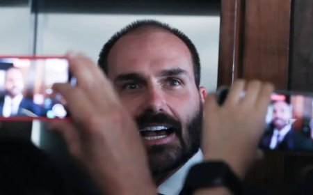 PGR pede condenação de Eduardo Bolsonaro por coação ao Supremo