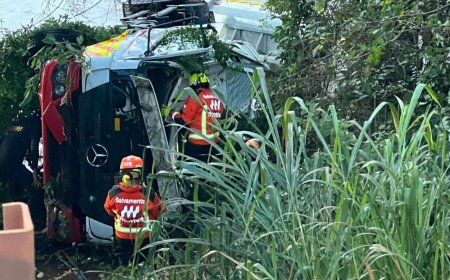 Motorista de Caminhão que Caiu da Ponte no Rio Vacaria é Identificado