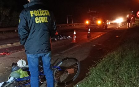 Ciclista de 58 anos morre após ser atropelado na BR-463