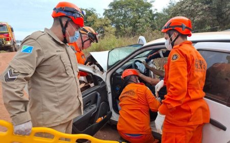 Idoso morre em acidente envolvendo veículo da Saúde de Aquidauana na MS-345