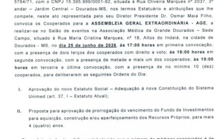Assembleia Geral Extraordinária - AGE: Edital de Convocação