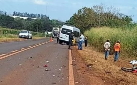 Jovem de 17 anos morre em acidente entre moto e van em Maracaju