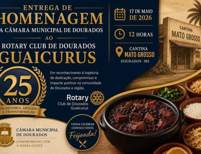 Rotary Guaicurus promove Feijoada, Sertanejo e Pagode em Dourados