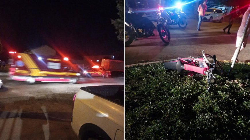 Acidente com caminhonete e bicicleta elétrica deixa adolescente ferido em Bonito