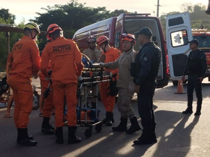 CORUMBÁ: Motociclista fica ferido após colisão na traseira de caminhão estacionado