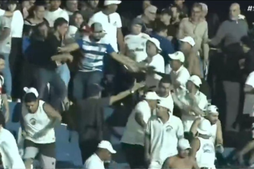 Briga entre torcedores do Santos interrompe clima de festa em jogo na fronteira
