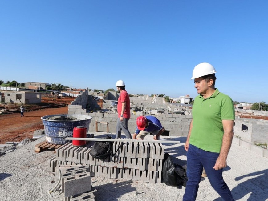 Obras de 198 Moradias Populares em Dourados Alcançam 30% de Execução