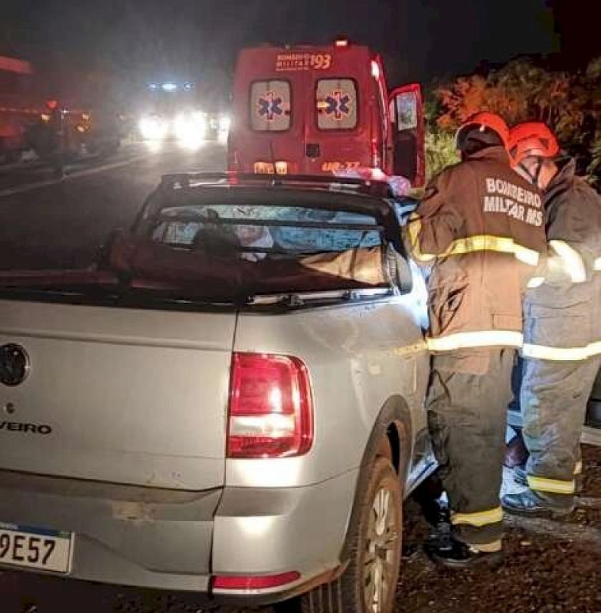 Morador de Dourados morre após colisão entre Saveiro e rodotrem na MS-276