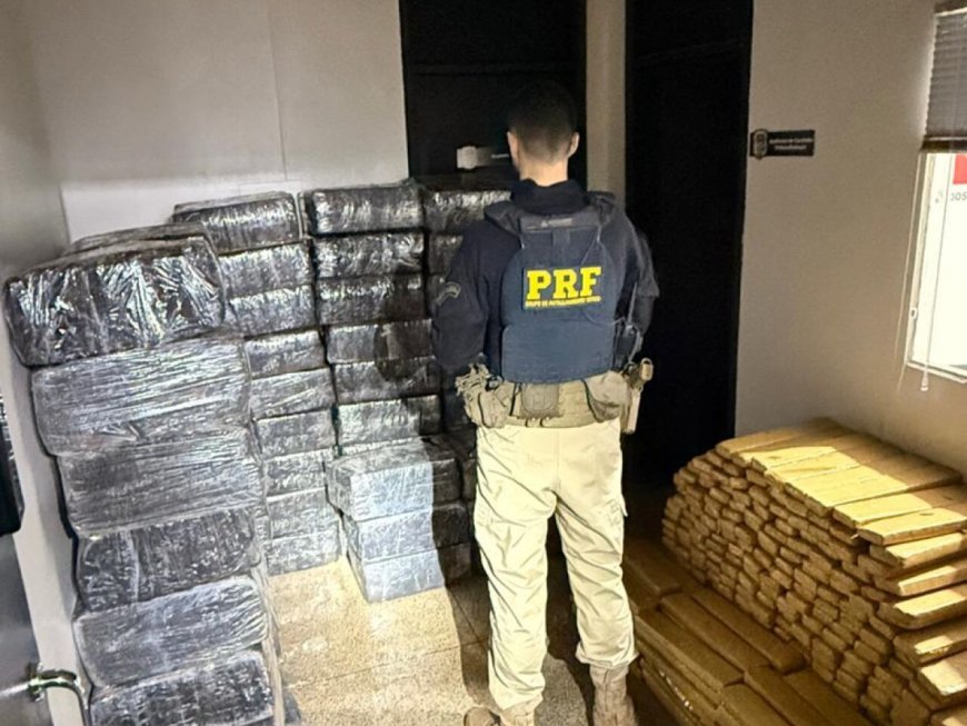 Motorista abandona carreta com 4,5 toneladas de maconha e foge para mata em Dourados