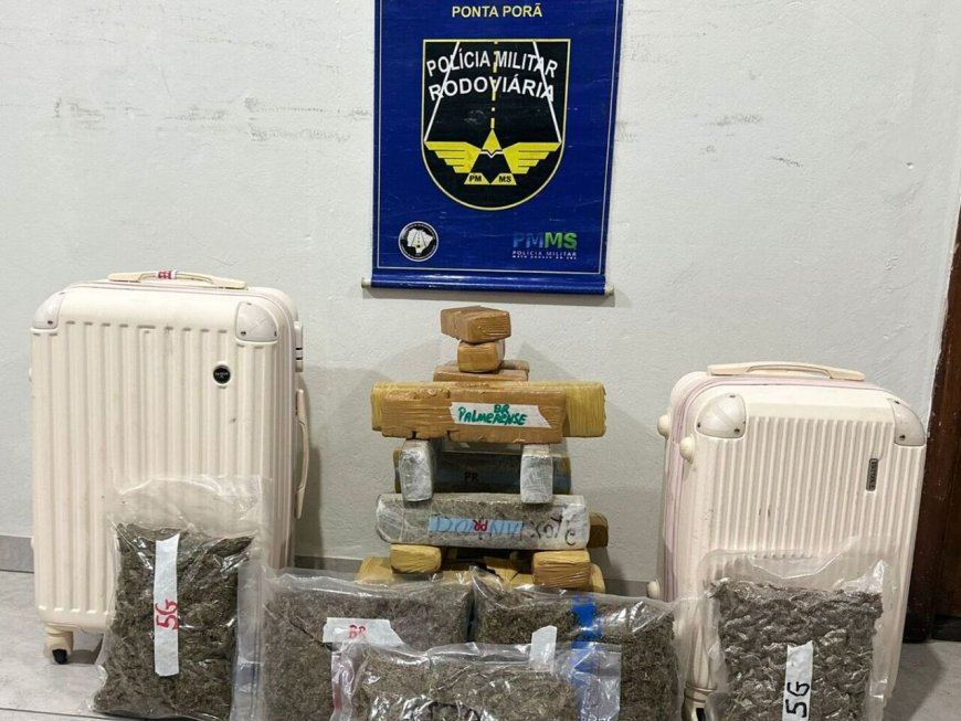 Passageira Nervosa é Flagrada com Maconha e Skunk em Ônibus